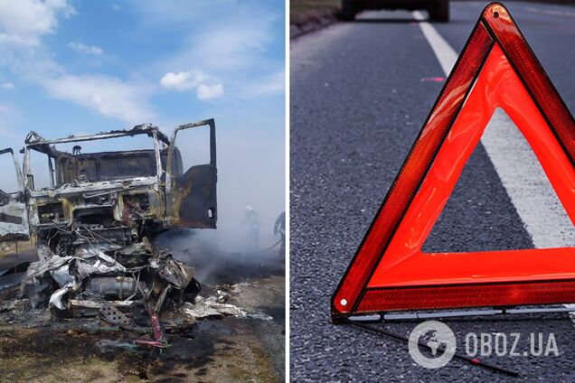 На Одещині авто влетіло у фуру і вибухнуло: загинув чоловік і його 2-річний син. Відео