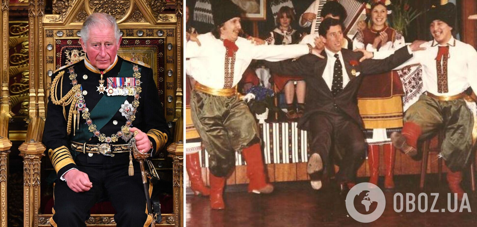 Сеть покорило фото, как будущий король Великобритании Чарльз ІІІ танцует украинский гопак
