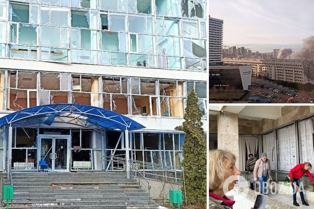 В Университете им. Шевченко показали последствия обстрелов войск РФ. Фото