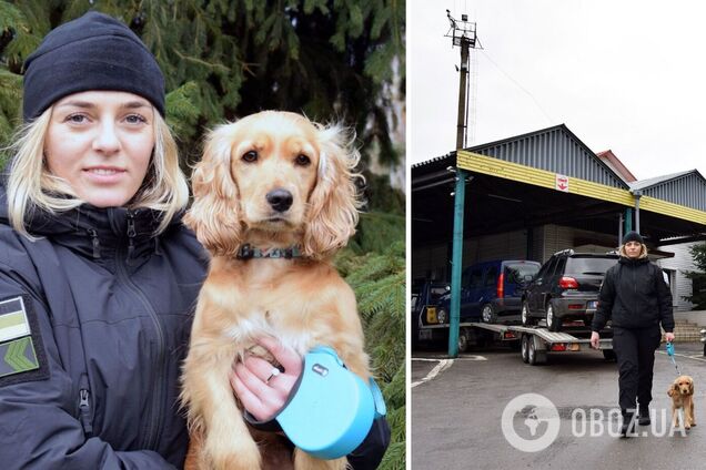 Звільнена з російського полону захисниця 'Азовсталі' повернулася на службу разом зі своїм чотирилапим напарником. Фото