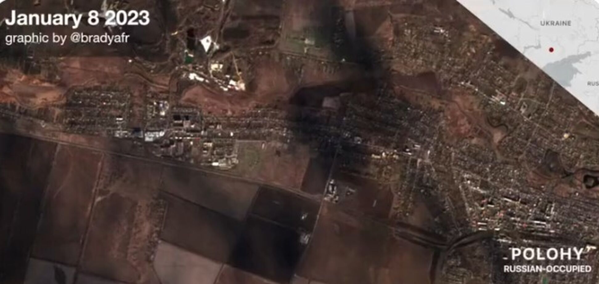 Войска РФ окапываются на захваченной части Запорожья, готовясь к обороне. Спутниковое фото