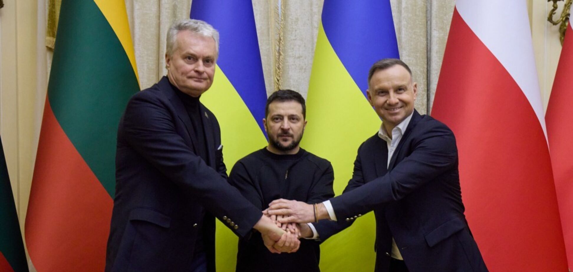 Зеленский, Дуда и Науседа во Львове обсудили снабжение Leopard для Украины и подписали декларацию Люблинского треугольника. Видео