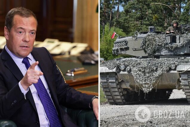 'Скоро станут металлоломом': Медведев устроил очередную истерику из-за танков Leopard для Украины