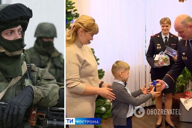 Вместо отца – часы и машинка: в России устроили праздник с награждением ребенка ликвидированного оккупанта. Видео