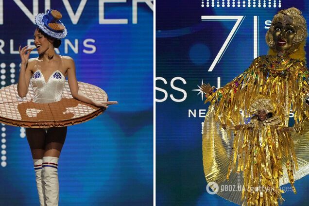 Триметрова сукня та опудала тварин: добірка найсмішніших національних образів на 'Міс Всесвіт'