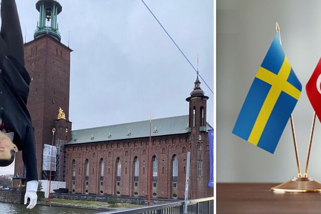 В Швеции 'повесили' чучело Эрдогана