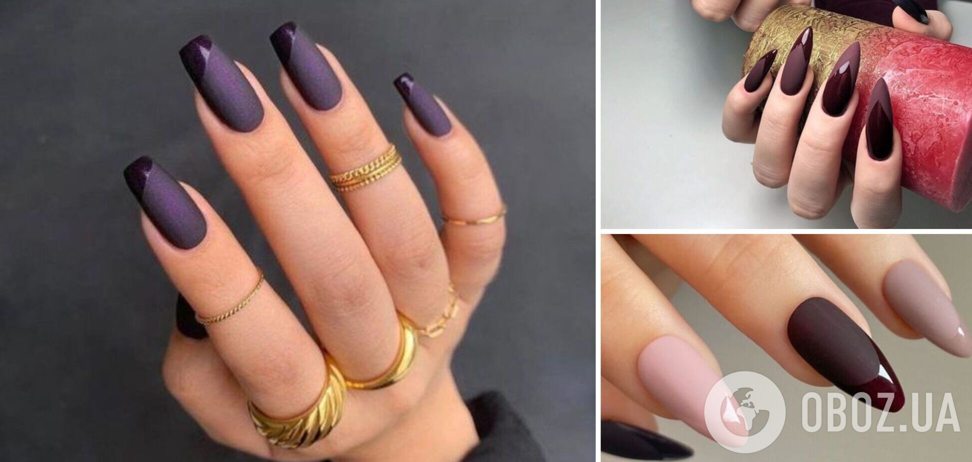 Матовый маникюр возвращается в моду, но в сочетании с ультраглянцевым: лучшие идеи. Фото