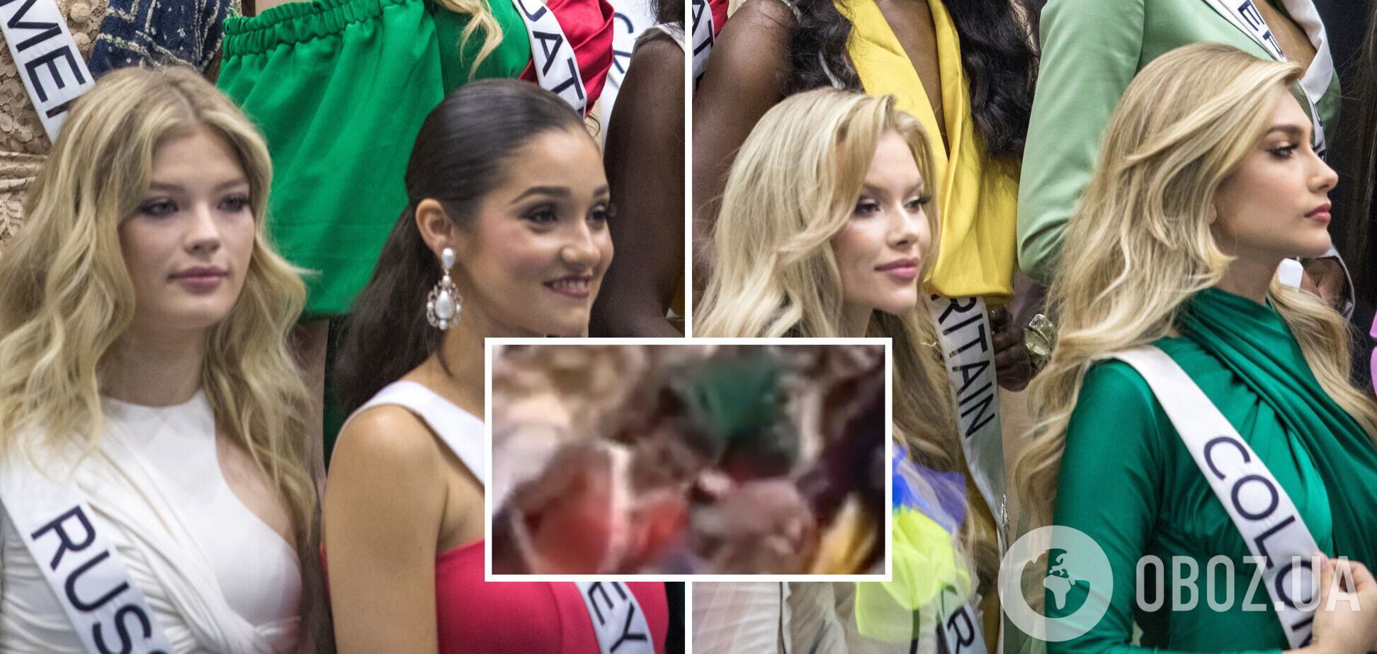 Россиянка Линникова пыталась сфотографироваться возле 'Мисс Украины Вселенная', но провокация не удалась: момент попал на видео