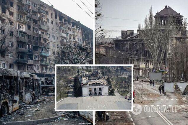 Окупанти демонтують будинки в Маріуполі, влаштовуючи бетонні братські могили: люди залишаються на вулиці. Відео