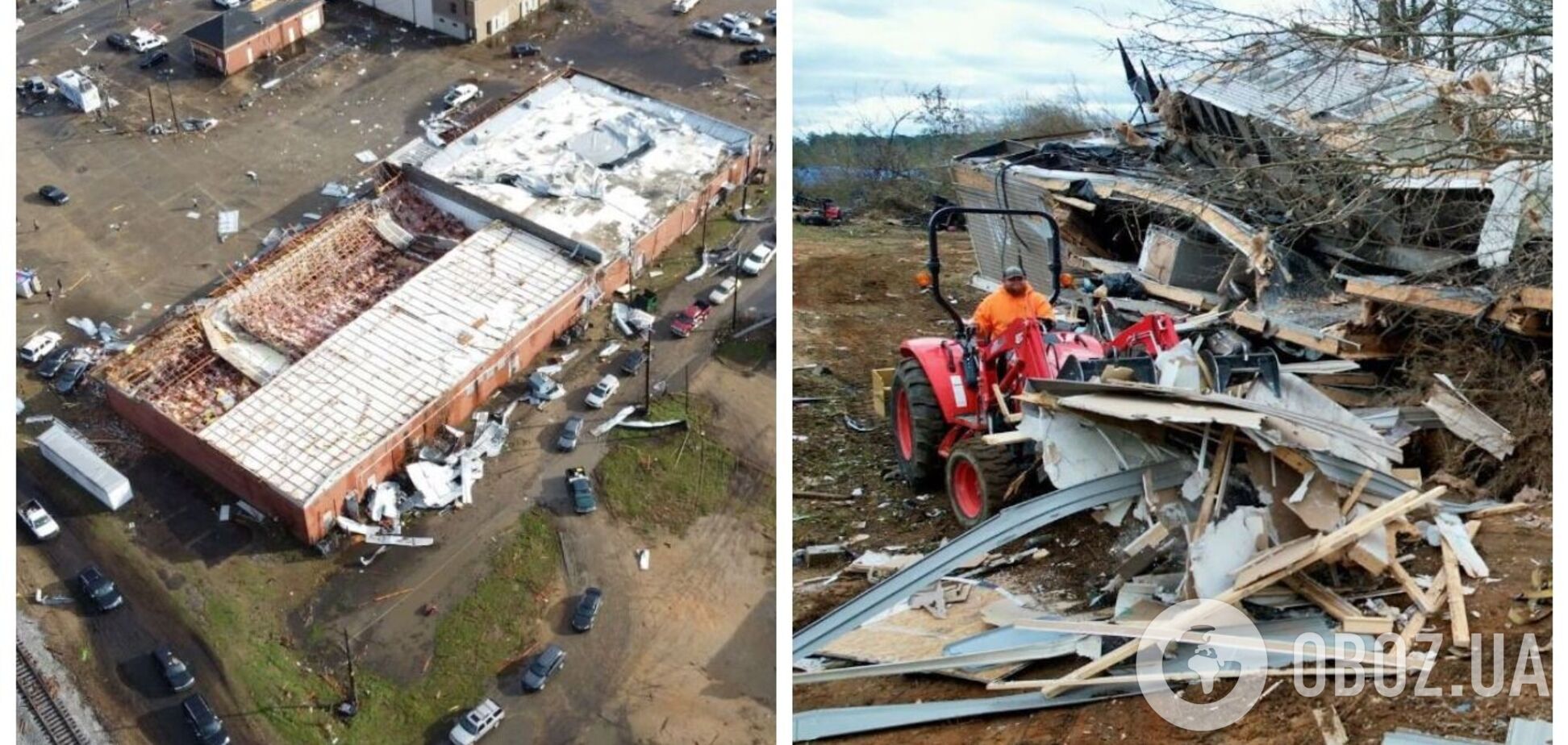 В США пронесся мощный торнадо, есть разрушения: девять человек погибли. Фото и видео