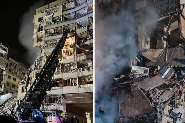 В Росії заявили, що будинок в Дніпрі зруйнувався внаслідок вибуху газу