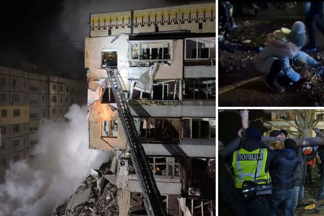 Днепряне помогают спасателям разбирать завалы на месте российского удара