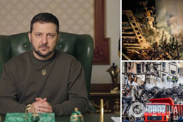 Зеленський про трагедію у Дніпрі: ми боремося за кожного, відповідальність буде! Відео