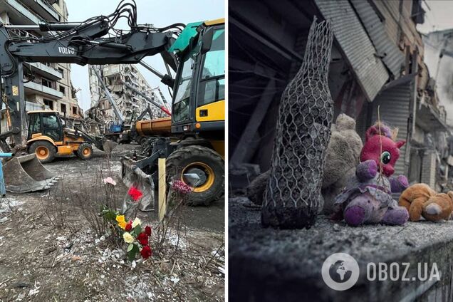 У Дніпрі до зруйнованого будинку приносять речі та пропонують прихисток людям, які втратили домівку. Фото