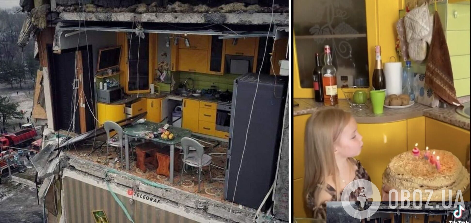 'Тут були свята і сміх дітей': мережу довело до сліз відео з жовтою кухнею із будинку в Дніпрі, куди влучила ракета