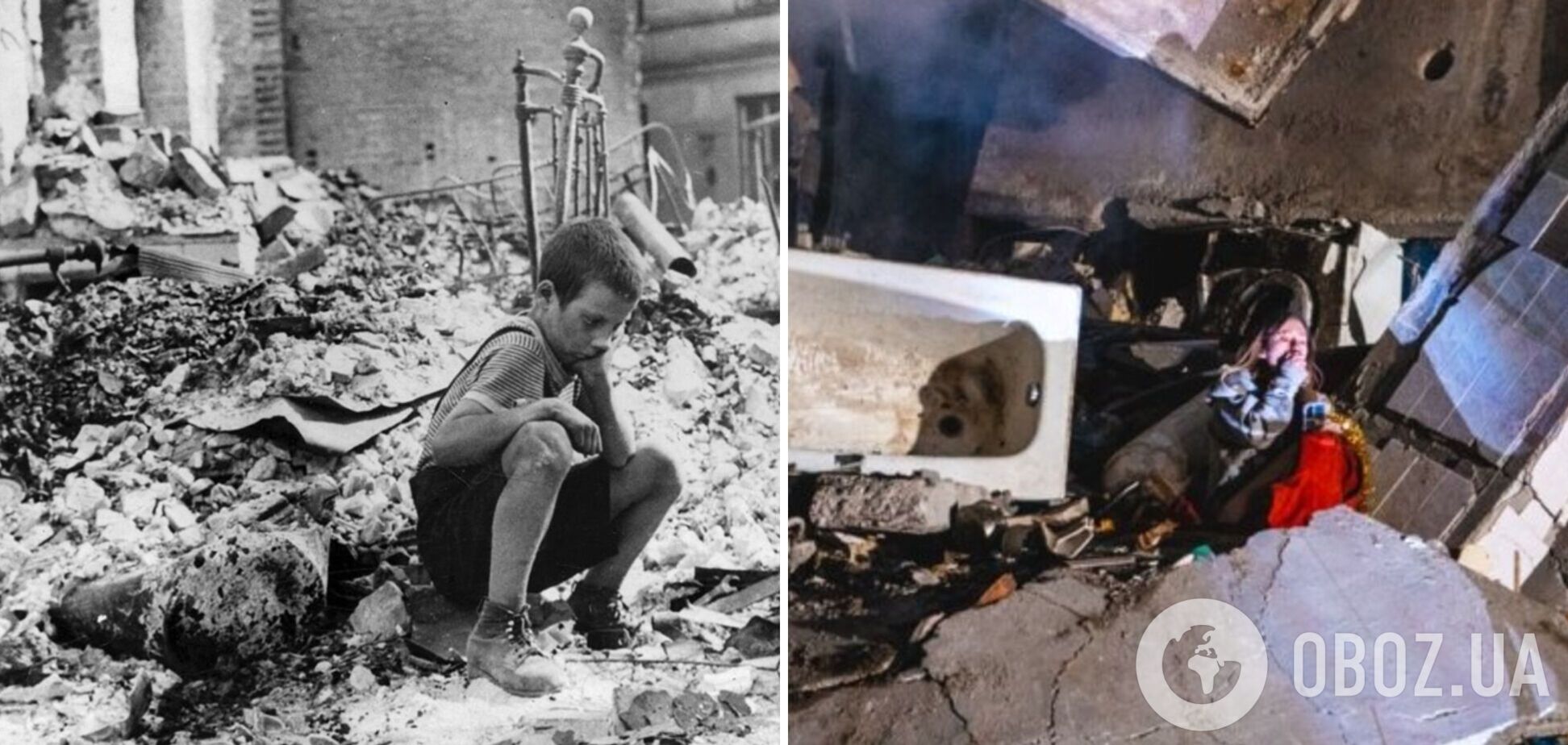 'История повторяется': в сети сравнили снимок из Варшавы во время Второй мировой и фото из разбомбленной квартиры в Днепре