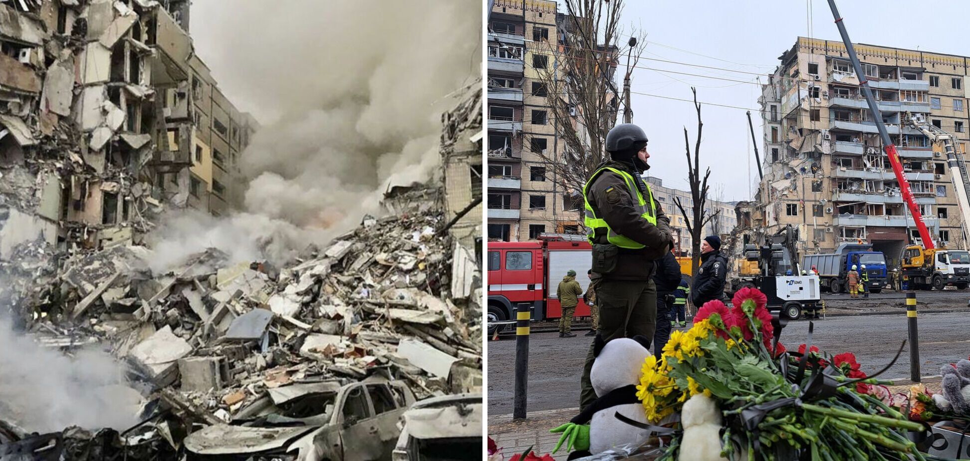 В Днепре до сих пор не идентифицировали тела 15 погибших во время российского удара по жилому дому