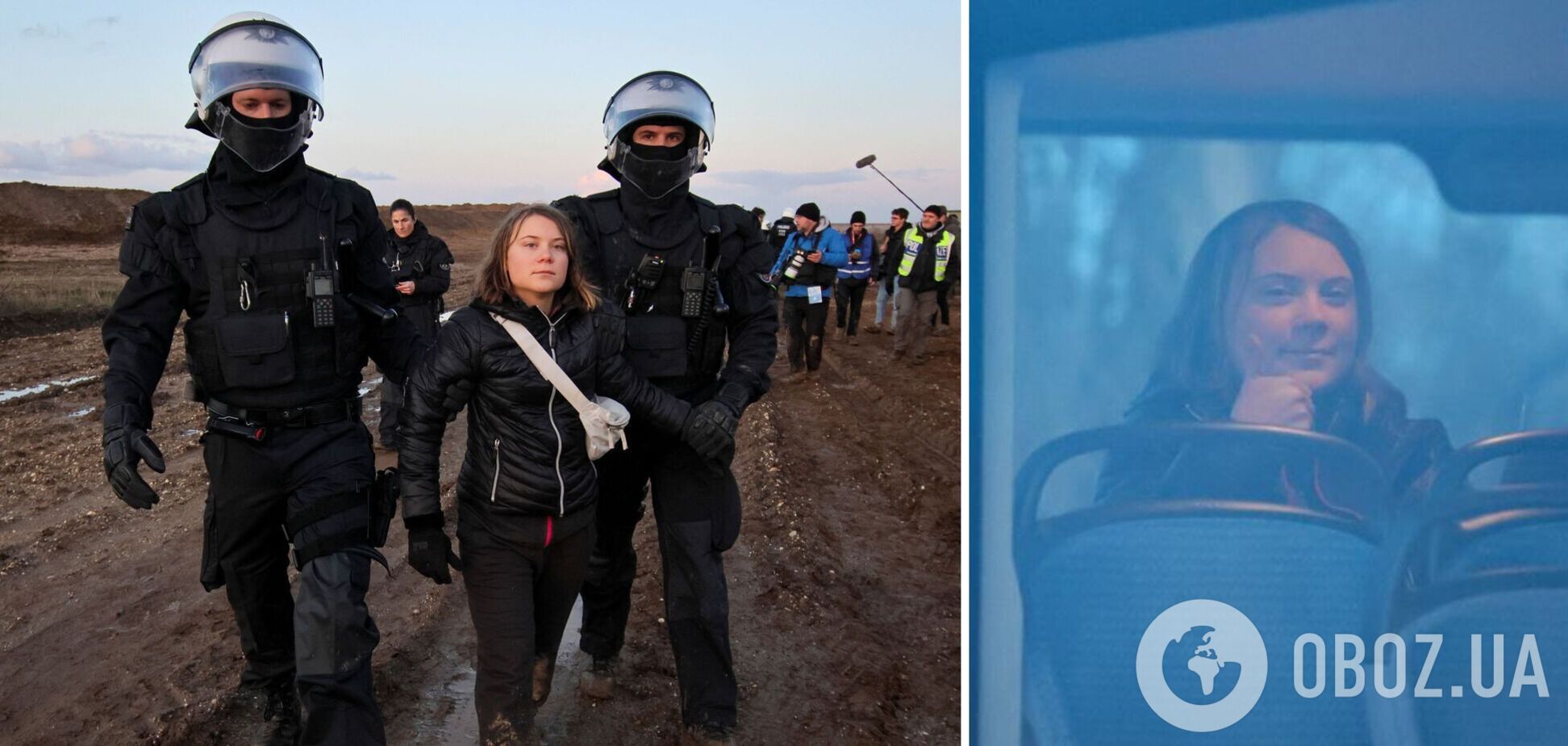 В Германии снова задержали экоактивистку Грету Тунберг во время массовых протестов. Фото