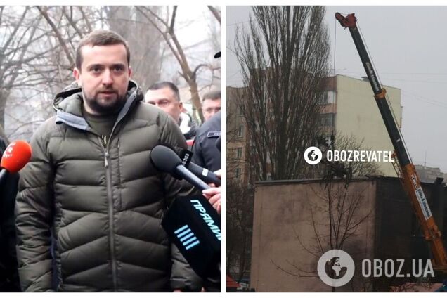 В ОП заявили, что на месте авиакатастрофы в Броварах идет разбор завалов: очевидец утверждает, что вертолет загорелся в воздухе. Видео