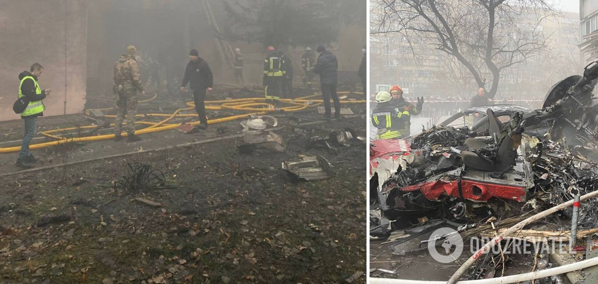 Зачепив дитсадок: з'явилися перші кадри з місця падіння гвинтокрила в Броварах, є загиблі. Фото і відео