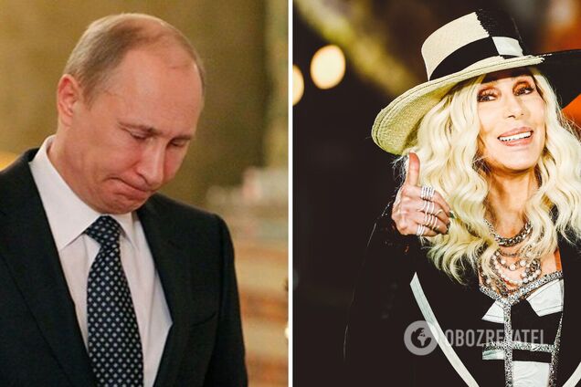 Певица Шер высмеяла Путина вирусным фото с елочной игрушкой и заявила, что не желает ему счастья