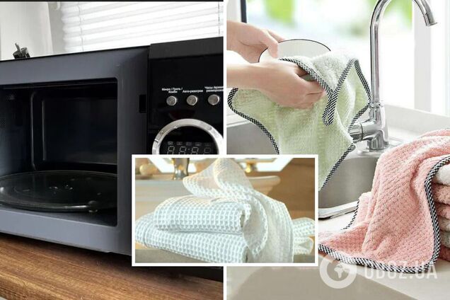 Як випрати кухонний рушник у мікрохвильовці: стане чистим за 1,5 хвилини