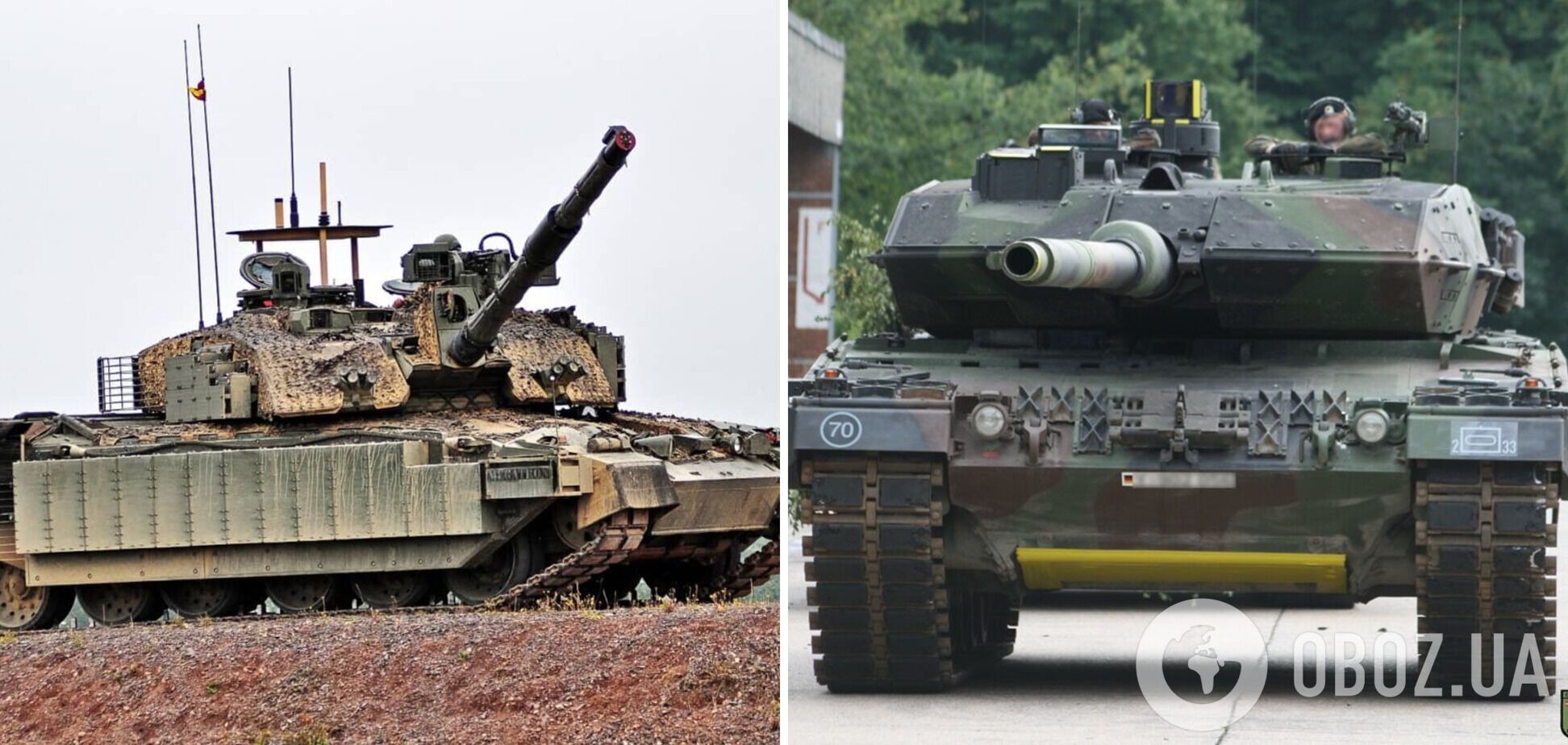 Танки Challenger 2 и Leopard 2