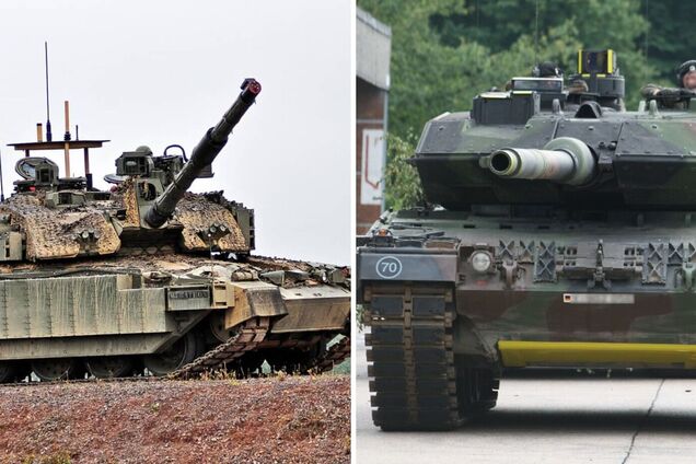 Танки Challenger 2 і Leopard 2