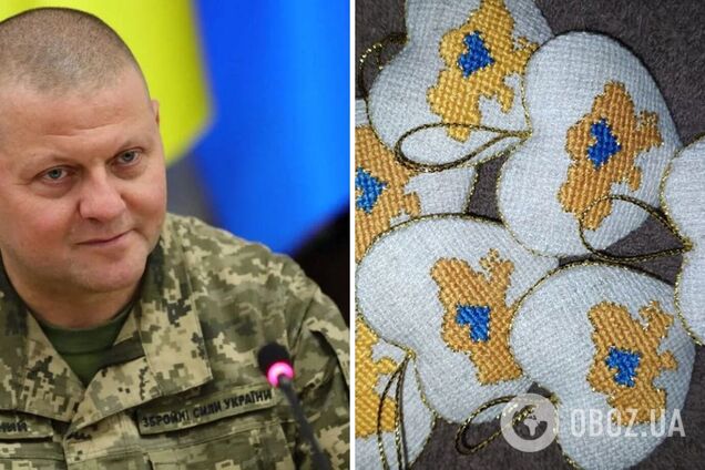 У Херсоні жінка під час російської окупації вишила оберіг для Залужного. Фото і відео