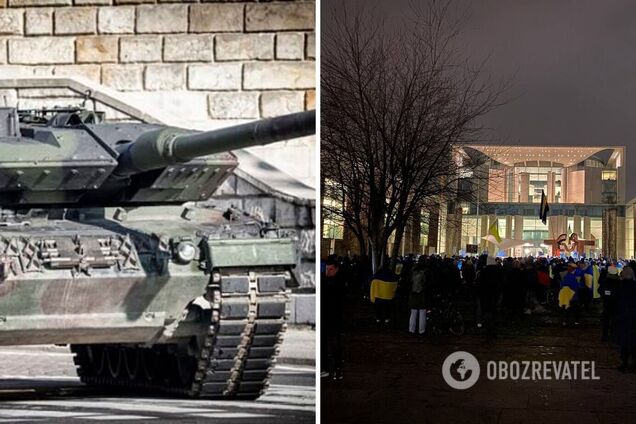 У Берліні тисячі людей вийшли до Бундестагу: вимагають передати Україні танки Leopard 2. Відео