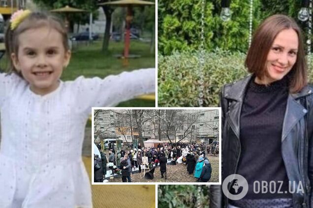 Із квітами й іграшками: у Броварах попрощались з мамою і донькою, які загинули внаслідок падіння вертольота. Фото