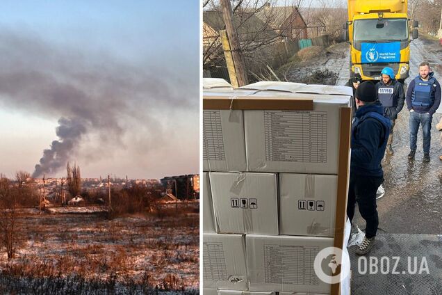 У район Соледара прибув перший гуманітарний конвой ООН. Фото