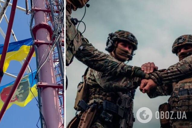 У Бахмуті українські військові підняли прапор України та привітали з Днем Соборності. Відео