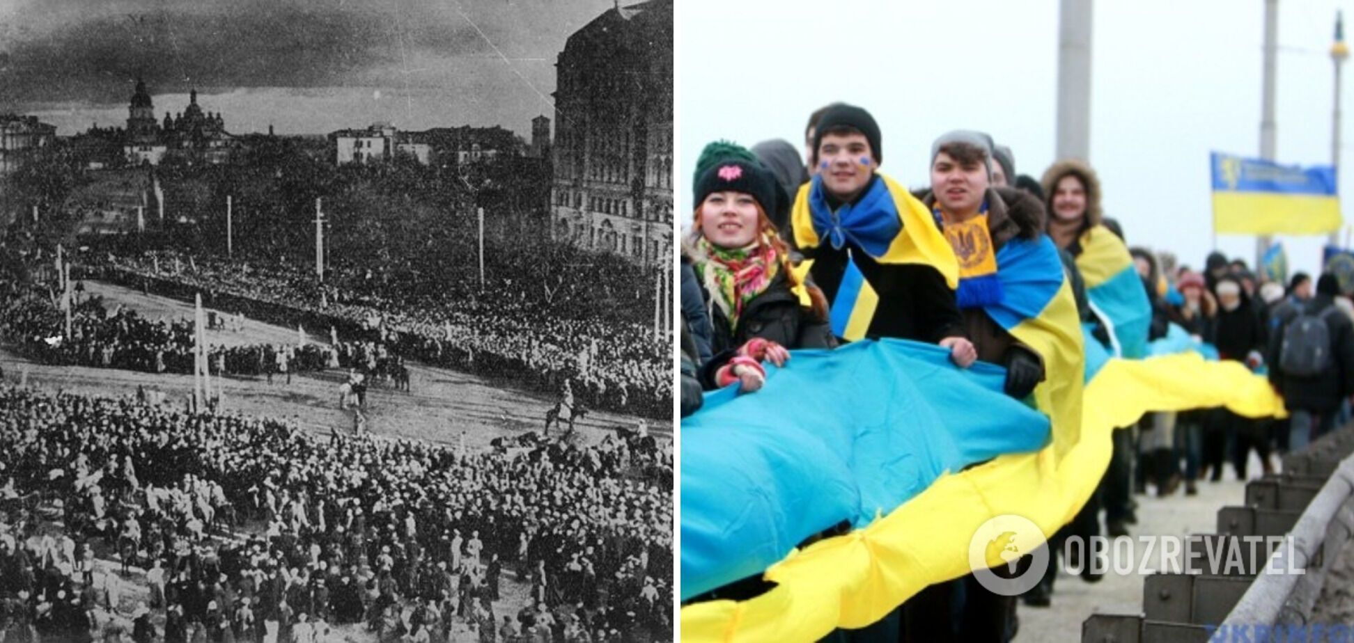 22 января Украина ежегодно отмечает День Соборности
