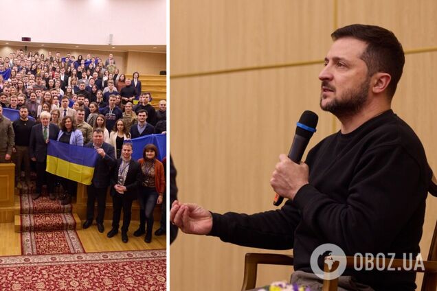 Зеленський розповів студентам КНУ імені Тараса Шевченка про головну умову перемоги