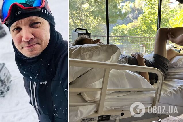 Звезда 'Мстителей' сломал более 30 костей во время несчастного случая со снегоуборочной машиной. Фото из больницы