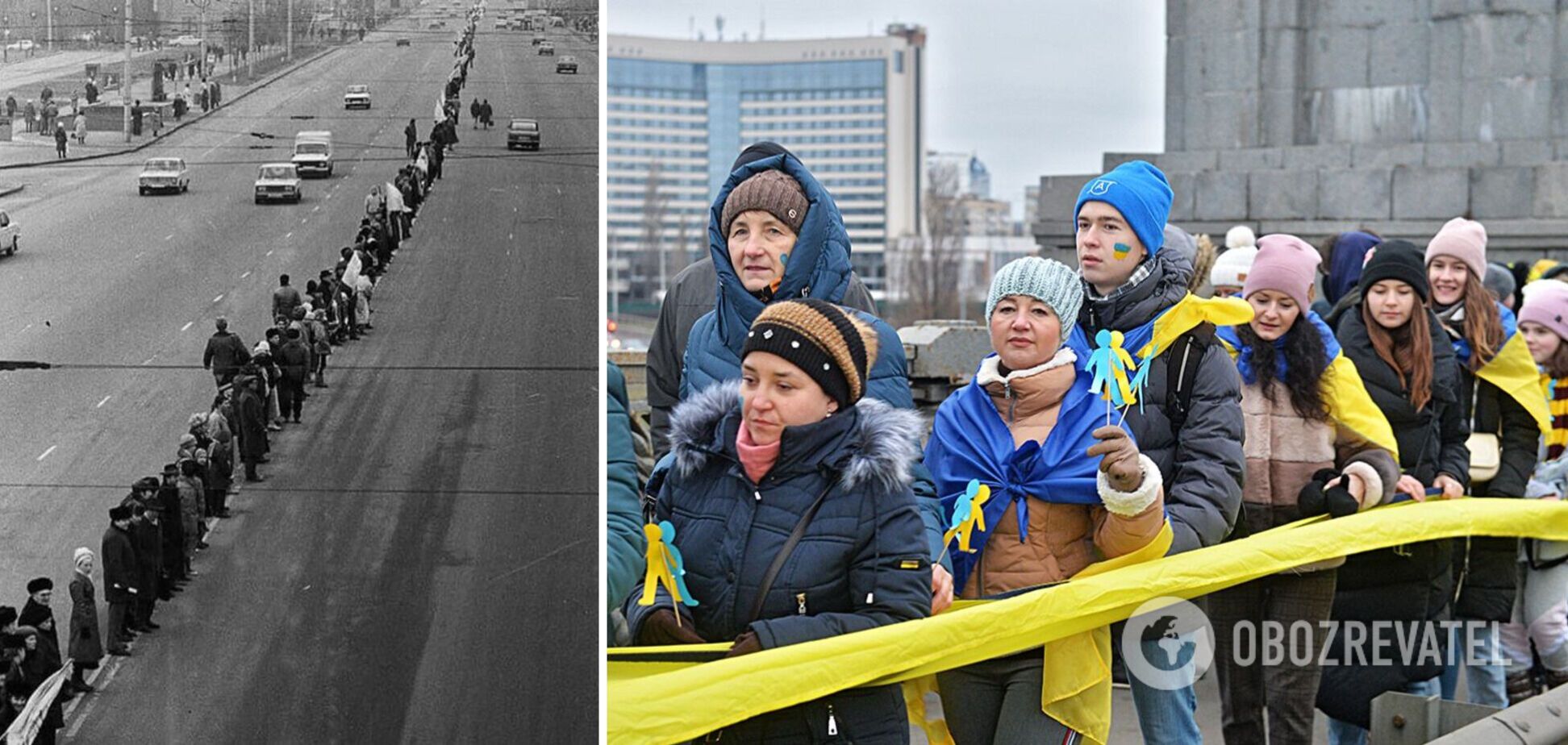 С 1990 года украинцы создают живую цепь