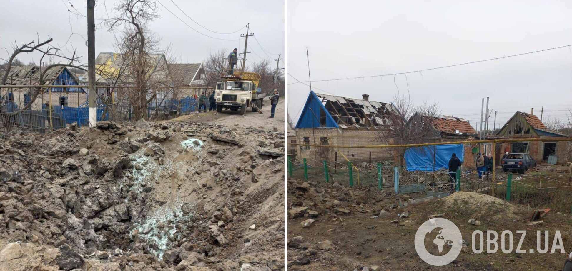 Оккупанты ударили по Запорожской области ракетами С-300, повреждены 10 домов. Фото