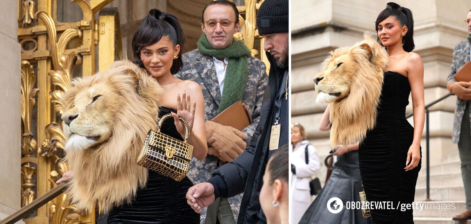 Кайлі Дженнер з'явилася на тижні високої моди в Парижі у сукні з головою лева: що символізує вбрання. Фото
