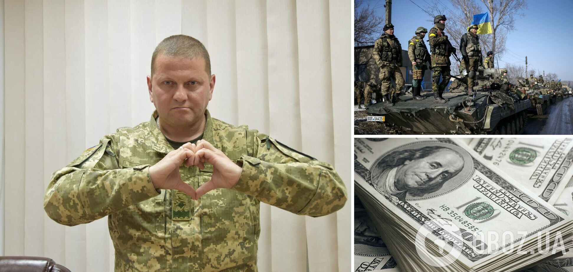 Залужний пожертвував велику суму українській армії