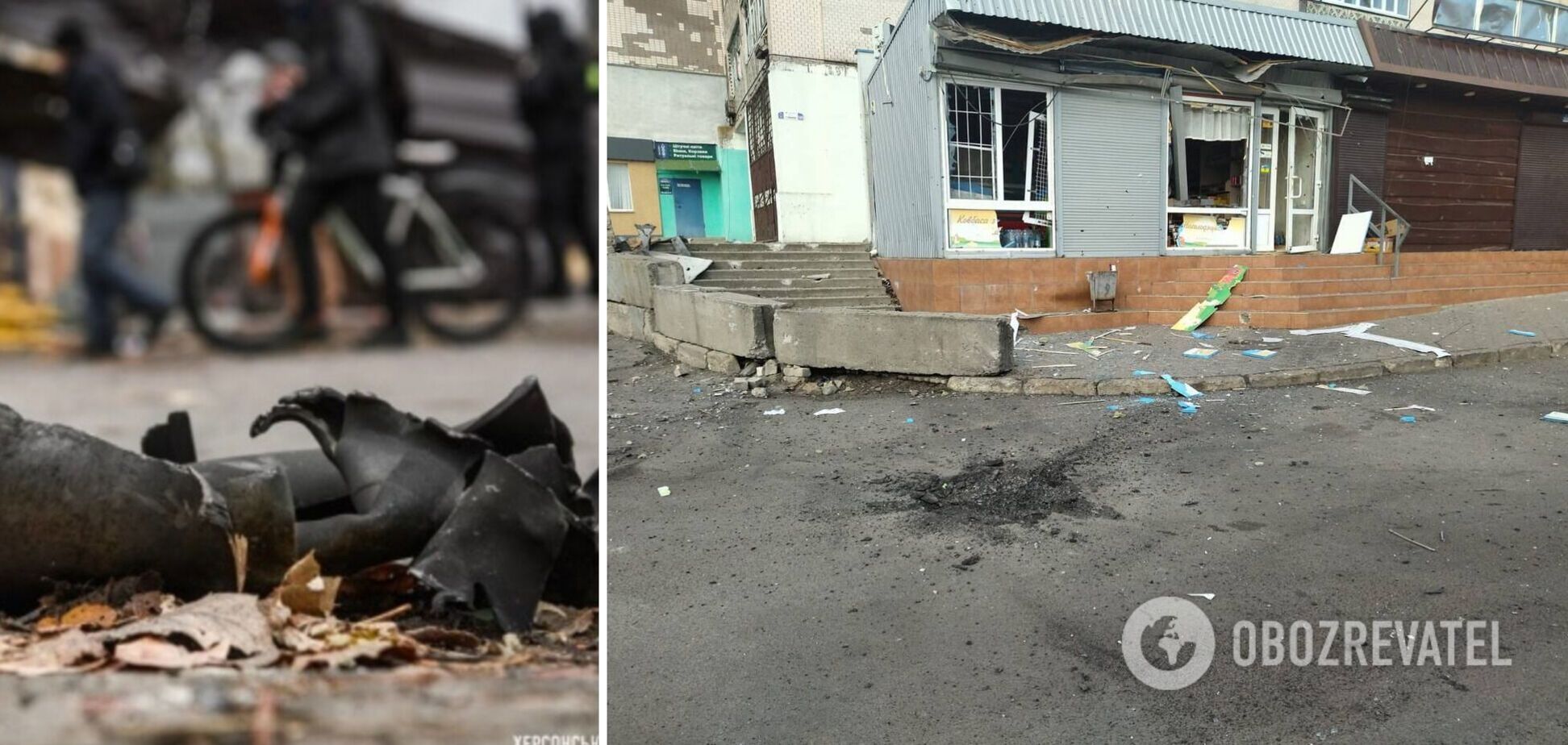 Снаряды попали в продуктовый магазин: в Бериславе во время российского обстрела погибли два человека, еще трое ранены. Фото