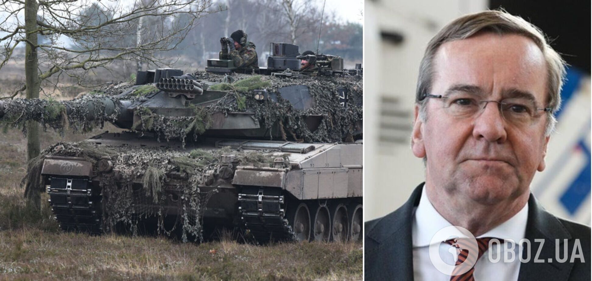 'Ми не вагались, ми вели перемовини із союзниками': міністр оборони Німеччини назвав терміни поставки Leopard 2 в Україну