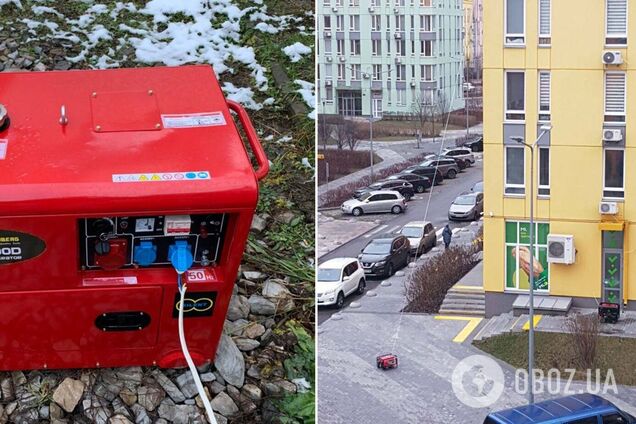 Від генератора до квартири на 5 поверсі протягнули кабель