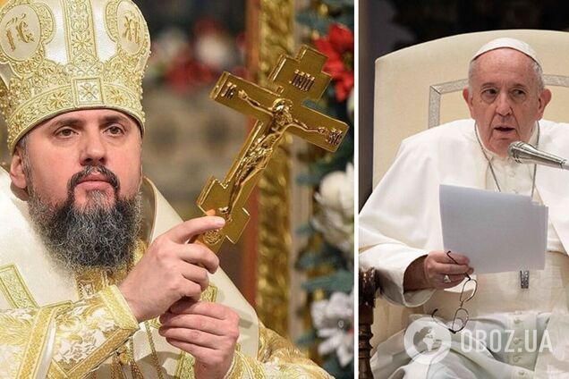 Митрополит Епифаний встретился с Папой Франциском и призвал к совместной молитве о мире 24 февраля. Фото