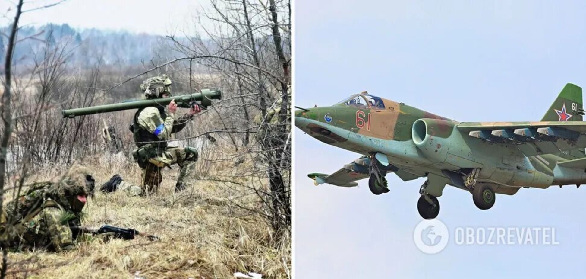 Украинские защитники 'приземлили' очередной вражеский штурмовик Су-25