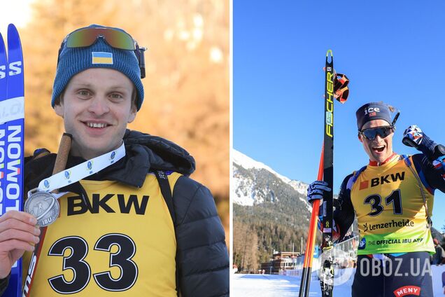 Норвежець виграв 'золото' ЧЄ з біатлону та написав 'Слава Україні!'. Фотофакт