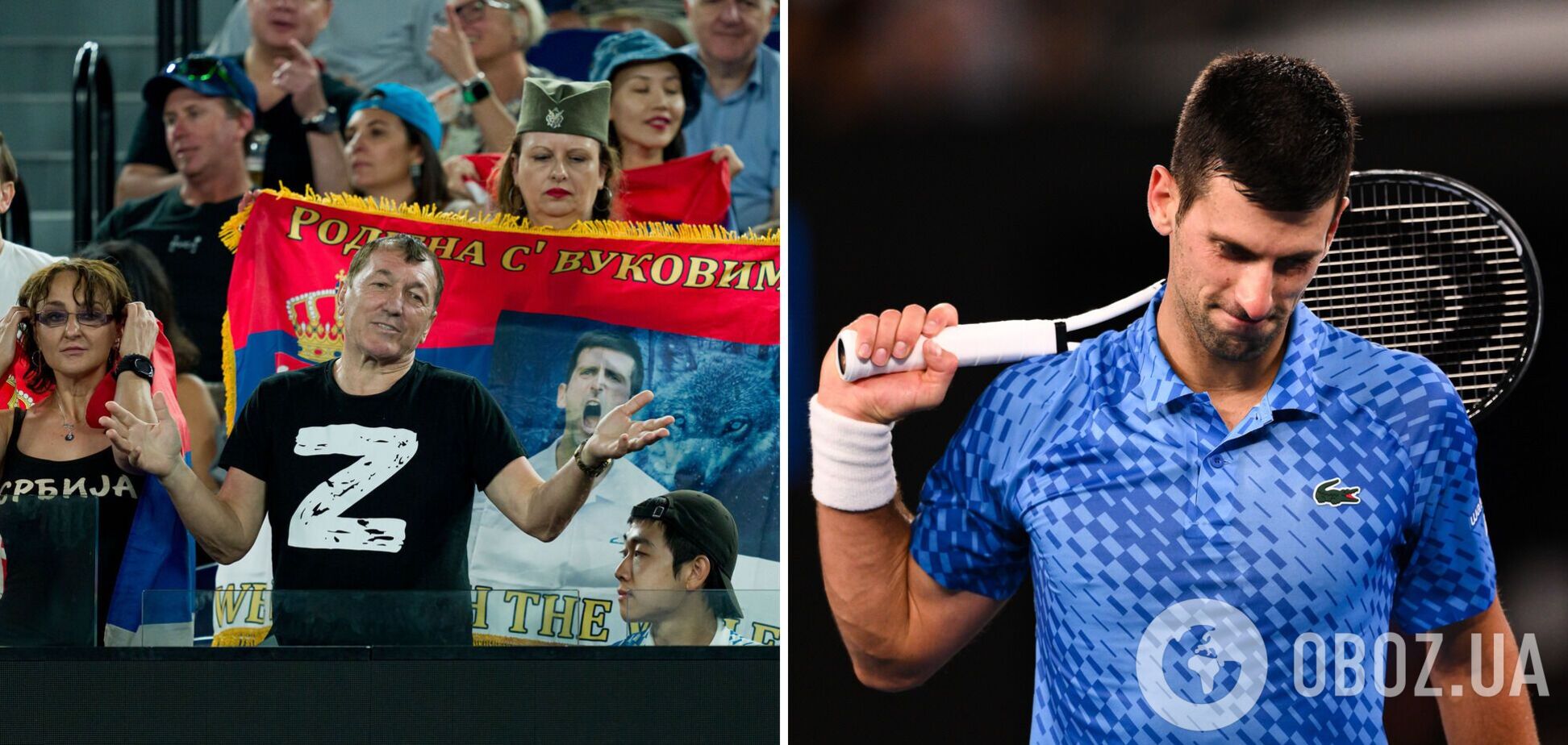 Джокович безглуздо виправдався за батька, який влаштував братання з Z-патріотами на Australian Open