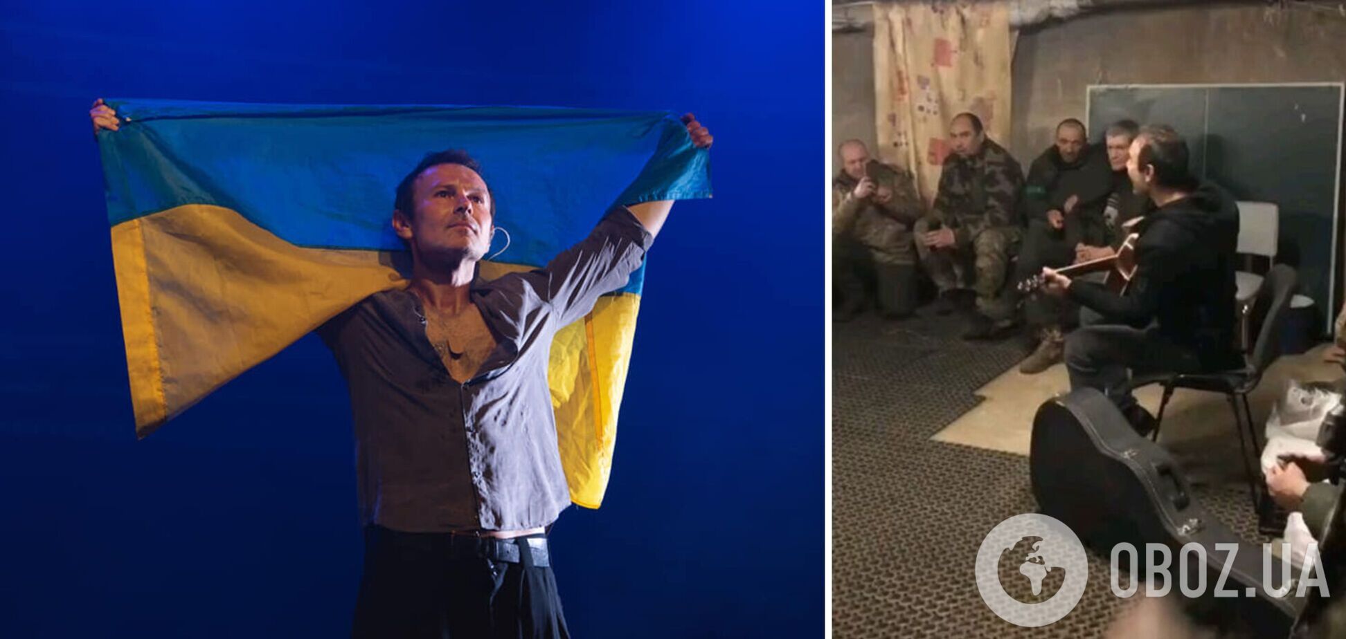 'Под звуки канонады в Бахмуте': Вакарчук спел с военными 'Червону руту' и 'Все буде добре'. Видео