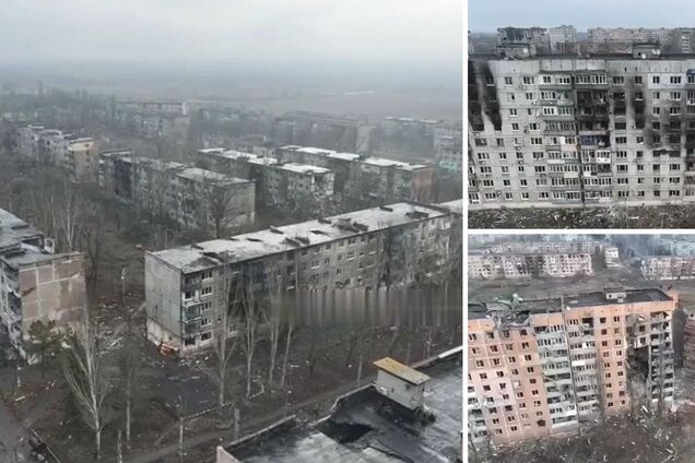 Разрушенный российскими войсками Угледар