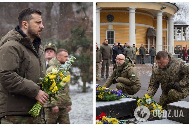 Зеленський з Залужним вшанували пам'ять полеглих Героїв Крут: фото та відео